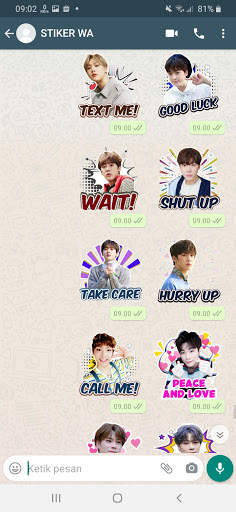 Chat Sticker WA Astro Kpop Boy Band WAStickerApps screenshot 1