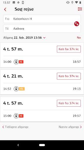 DSB App screenshot 1