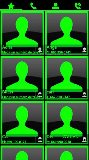 THEME SWIPE DIALER BIG BLACK GREEN screenshot 3