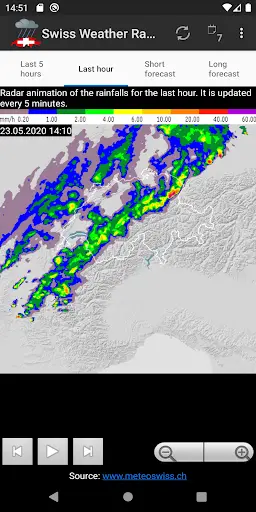 Swiss Weather Radar 3 تصوير الشاشة
