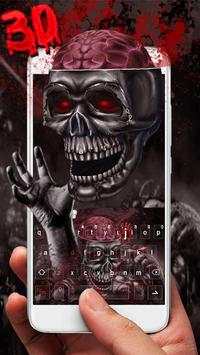 3D Blood Zombie Skull Keyboard screenshot 1
