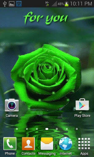 Green Rose For You LWP screenshot 2