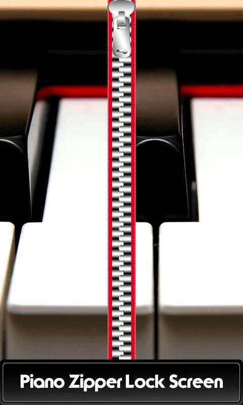 Piano Zipper Lock Screen screenshot 1