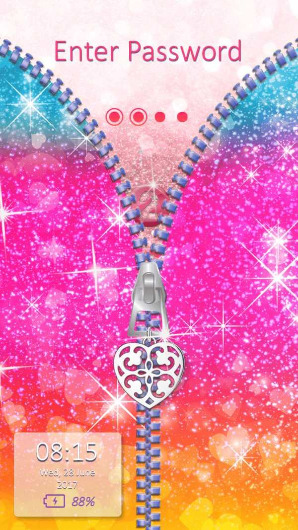 Glitter Zipper Screen Lock App screenshot 1
