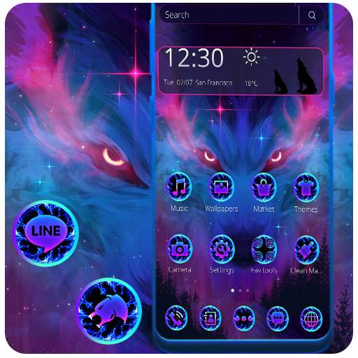 Aurora Space Wolf Eyes Theme 1.1.2