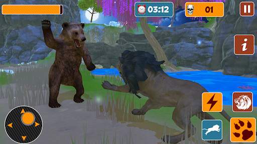 Angry Lion - Hunting Simulator स्क्रीनशॉट 2