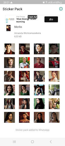 Merlin Stickers screenshot 1