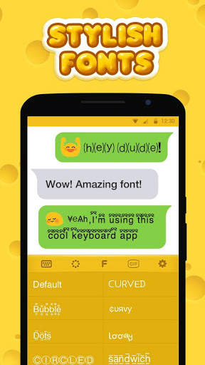 Gold Cheese Keyboard Theme - Emoji & Gif screenshot 3