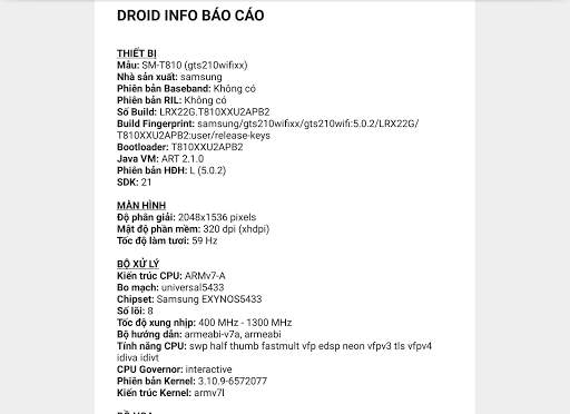 Droid Hardware Info screenshot 14