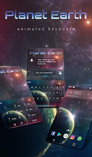 Earth Animated Keyboard + Live Wallpaper screenshot 1