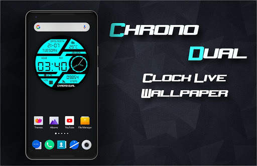 Chrono Dual Watch Face & Clock Live Wallpaper screenshot 9
