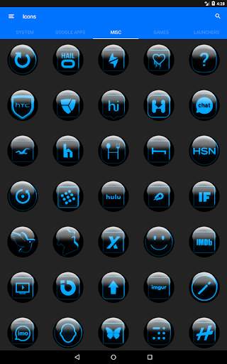 Blue Glass Orb Icon Pack screenshot 23