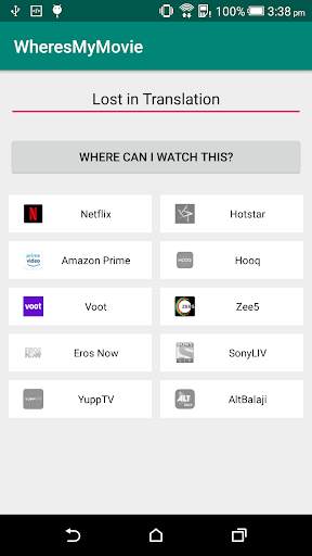 Find Streaming For Movie/TV Show - WheresMyMovie 3 تصوير الشاشة