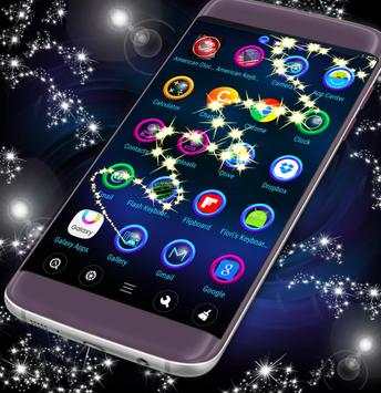 HD Dark Blue Launcher Theme screenshot 1