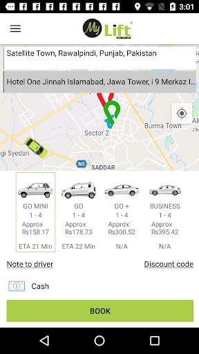 MyLift Cabs screenshot 2