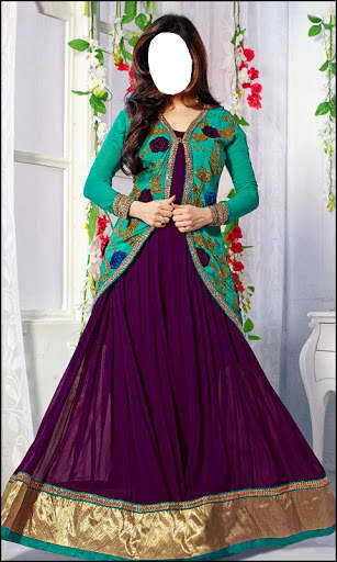 Women Girls Anarkali Frock Photo Editor New screenshot 7
