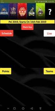 PSL Schedule 2019' Psl 4 Schedule, Live Score Psl screenshot 3