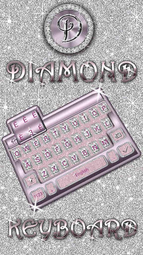 Diamonds and Pink Keyboard Theme स्क्रीनशॉट 2