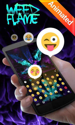 Weed Flame GO Keyboard Animated Theme screenshot 3