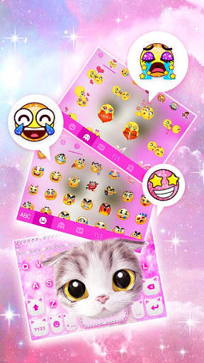 Chủ Đề Bàn Phím Pink Cat screenshot 4