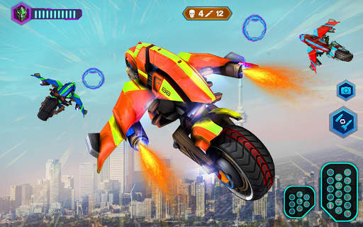 Flying Robot Bike Hero Games: Robot Fighting Game screenshot 1