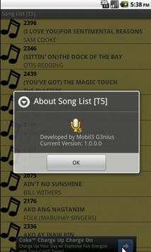 Song List [T5] screenshot 3