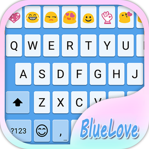 Simple Blue Love Keyboard Skin icon