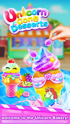 Unicorn Cone Cupcake Mania - Sprinkles Cupcakes screenshot 1