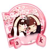 Cute Couple Love Keyboard Theme 10001002