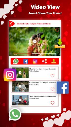 Romantic Video Status & Video Status screenshot 3