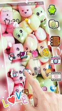 Cute Marshmallow Cartoon Theme for android free screenshot 3
