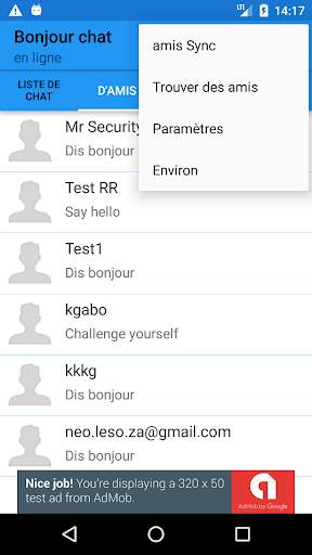 Bonjour chat screenshot 2