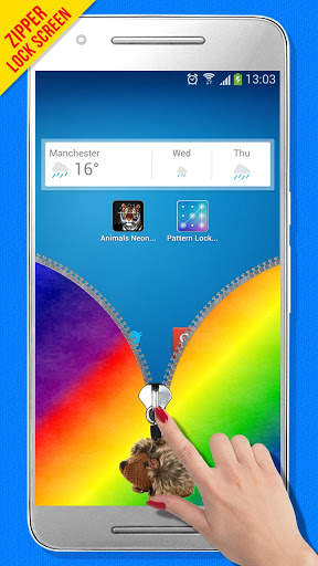 Rainbow Zipper Lock Screen screenshot 5