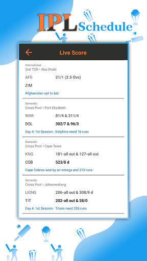 Live Score, Schedule, Points Table for IPL 2021 screenshot 2