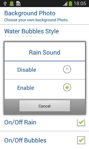 Photo Rain Bubbles LWP screenshot 3