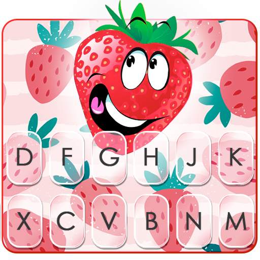 Funny Face Strawberry Keyboard Theme 1.0