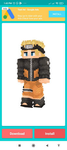 Skin Naruto for MCPE - Skinpack - 3D View screenshot 8