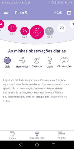 FEMM calendário menstrual e de ovulação screenshot 4