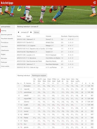 Kicktipp - La porra aplicación screenshot 9