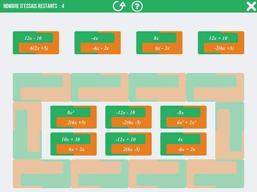 Domino Calcul Littéral 2 تصوير الشاشة