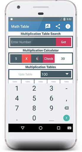 Multiplication Table And Math Table Calculator screenshot 3