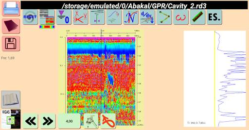 GPR. Análisis. Geo-radar. 4 تصوير الشاشة
