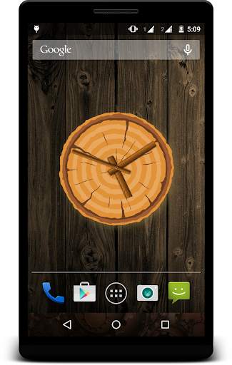 Wooden Clock Live Wallpaper screenshot 4