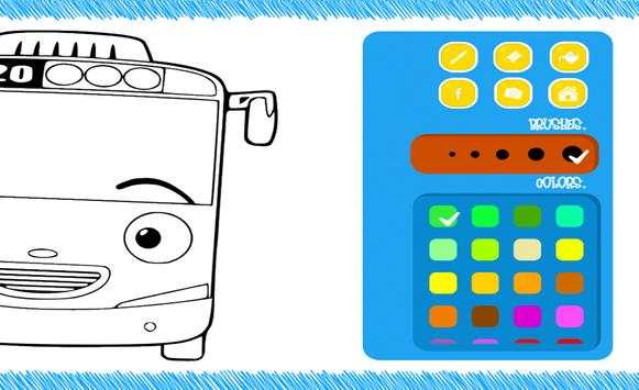 Drawing Bus Coloring Tayo screenshot 3