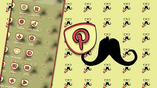 Cool Mustache Launcher Theme screenshot 3