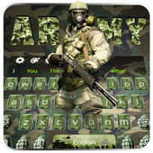 Green Army Camouflage Keyboard icon