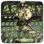 Green Army Camouflage Keyboard 10001006