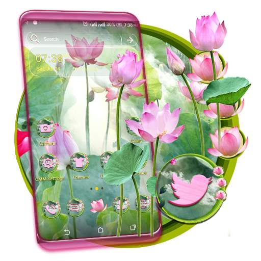 Pink Lotus Launcher Theme 3.5