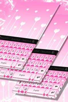Cute Pink Keyboard Theme screenshot 1