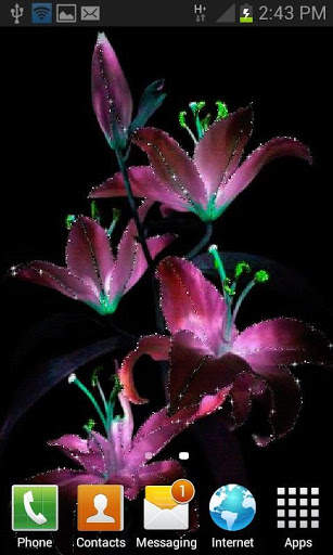 Purple Flowers Live Wallpaper screenshot 2